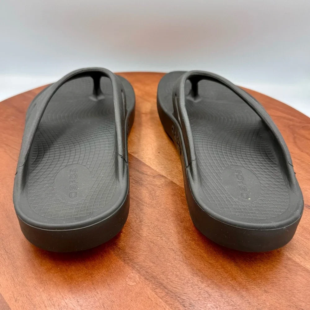 OOFOS OOriginal Black Recovery Thong Sandal Comfort Orthotic‎ Flip Flop M9/W11